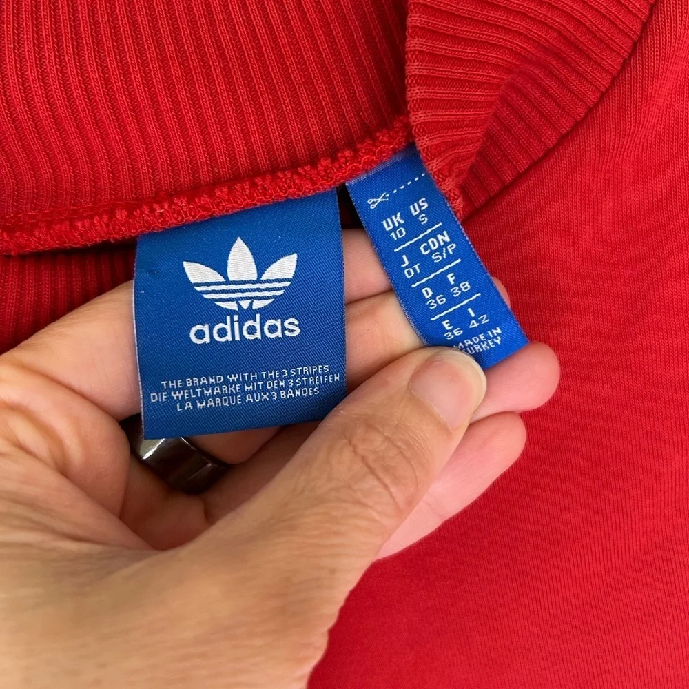 adidas Originals Women's Bold Age Cropped Sweatshirt in red - Picture 9 of 14